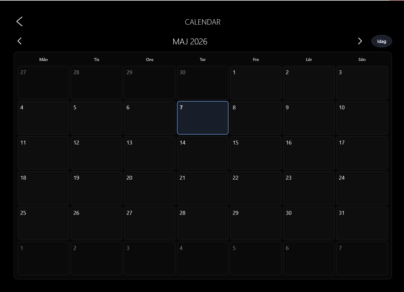 Calendar